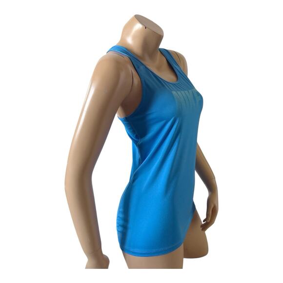 NIKE PRO Womens Size Medium Blue Sleeveless Logo Athletic Running Tank Top Shirt - Picture 3 of 6